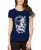 Caseria Women's Cotton Biowash Graphic Printed Half Sleeve T-Shirt - Skull Pocket Watch   